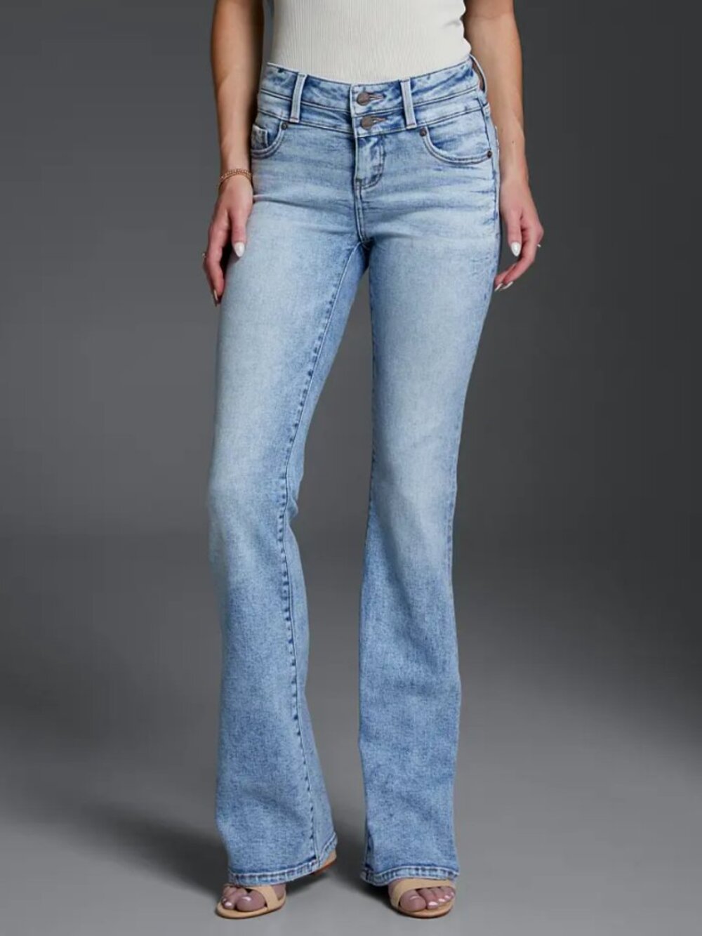 Fit No. 23 Boot Stretch Jean Buckle Black 30x32 Women's Shaping and Smoothing